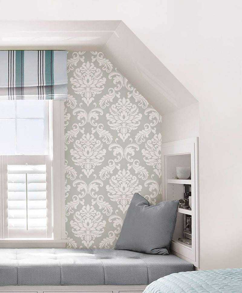 NuWallpaper NUS1935 Ariel Peel & Stick Wallpaper, Grey - Image 5